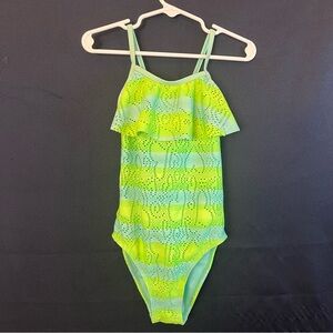 OP Girls Swimming One Piece Size 6-6X EUC